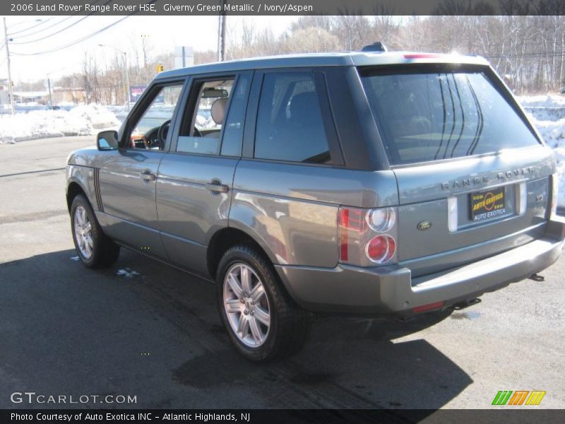 Giverny Green Metallic / Ivory/Aspen 2006 Land Rover Range Rover HSE