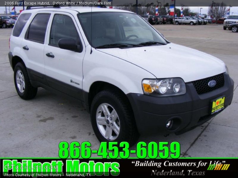 Oxford White / Medium/Dark Flint 2006 Ford Escape Hybrid