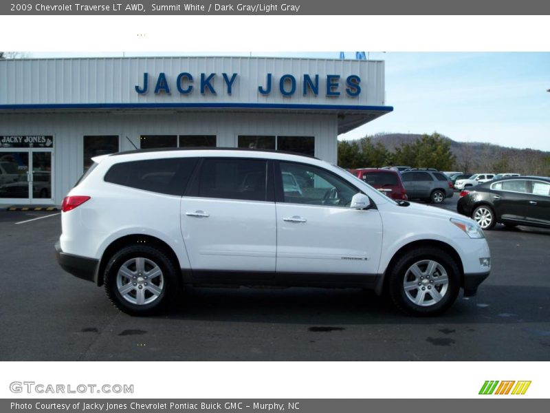 Summit White / Dark Gray/Light Gray 2009 Chevrolet Traverse LT AWD