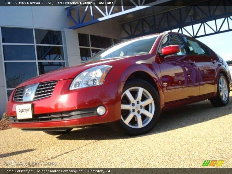 Red Opulence Metallic / Cafe Latte 2005 Nissan Maxima 3.5 SE