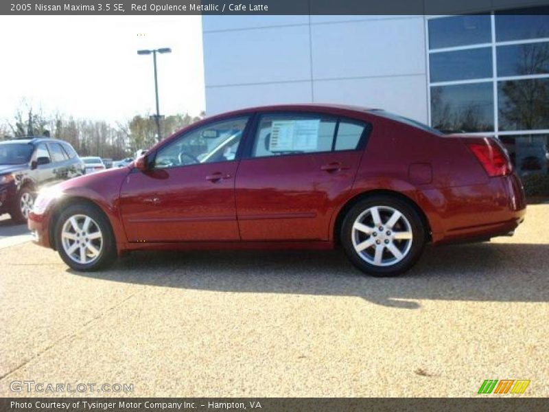 Red Opulence Metallic / Cafe Latte 2005 Nissan Maxima 3.5 SE
