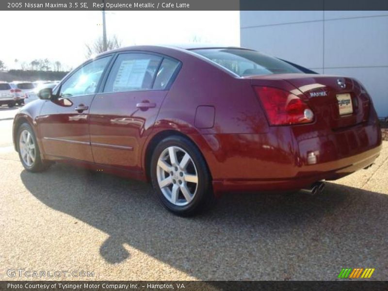 Red Opulence Metallic / Cafe Latte 2005 Nissan Maxima 3.5 SE