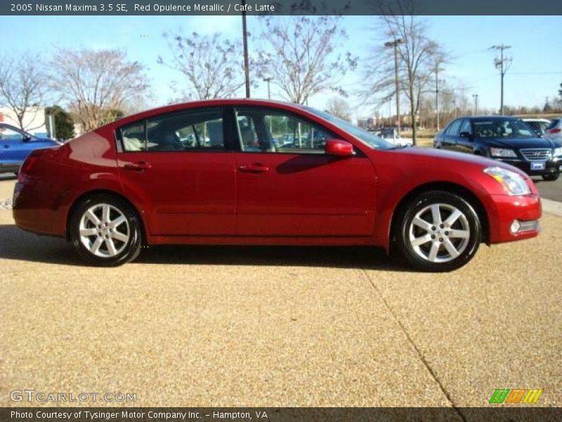 Red Opulence Metallic / Cafe Latte 2005 Nissan Maxima 3.5 SE