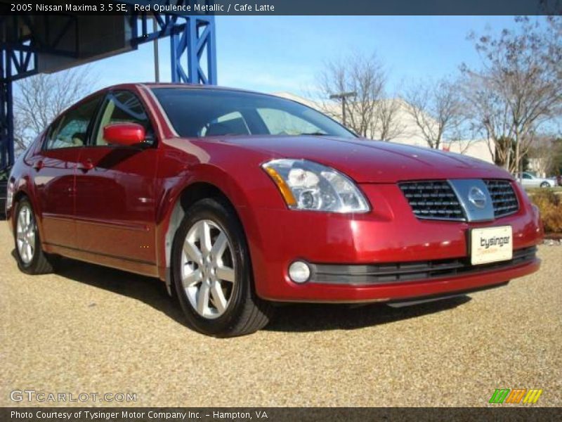 Red Opulence Metallic / Cafe Latte 2005 Nissan Maxima 3.5 SE