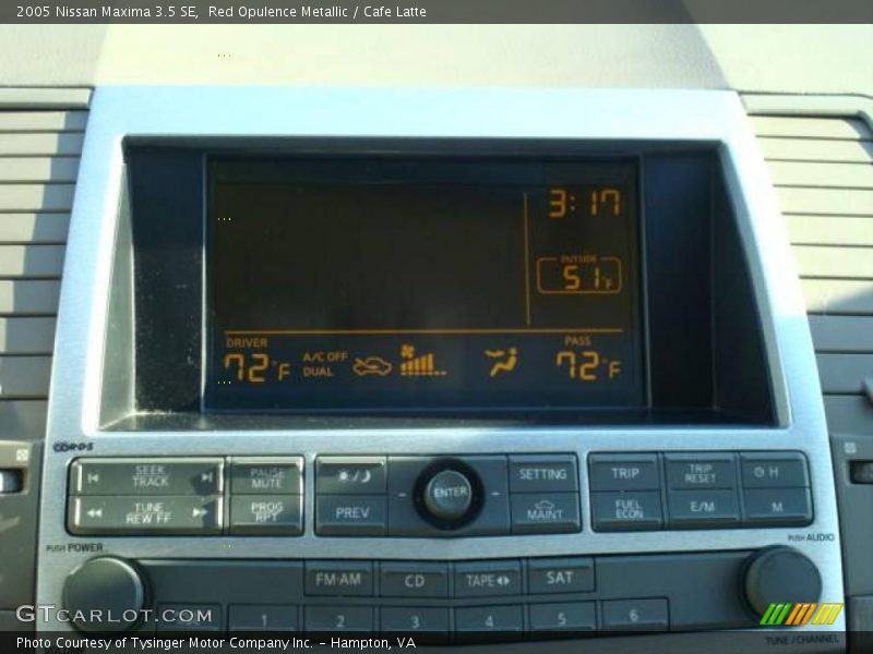 Red Opulence Metallic / Cafe Latte 2005 Nissan Maxima 3.5 SE