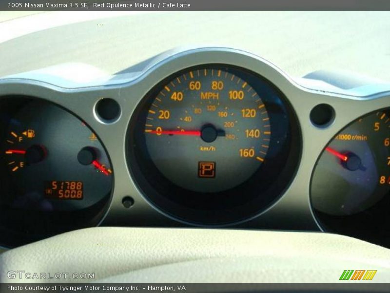 Red Opulence Metallic / Cafe Latte 2005 Nissan Maxima 3.5 SE
