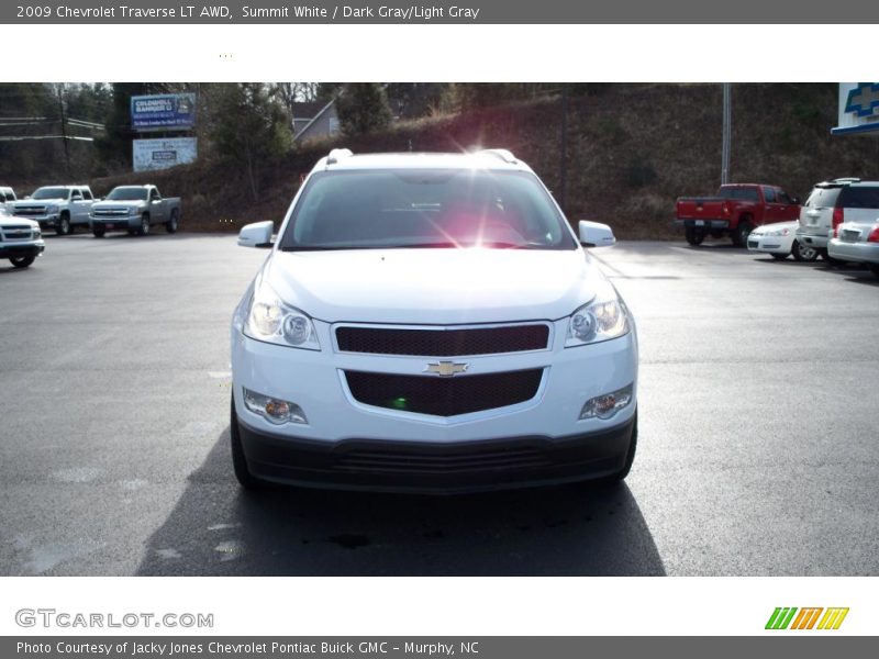 Summit White / Dark Gray/Light Gray 2009 Chevrolet Traverse LT AWD