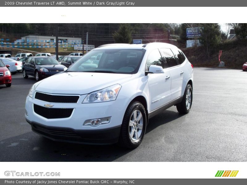 Summit White / Dark Gray/Light Gray 2009 Chevrolet Traverse LT AWD