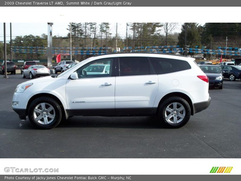 Summit White / Dark Gray/Light Gray 2009 Chevrolet Traverse LT AWD