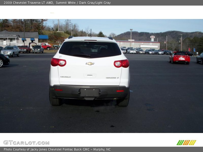 Summit White / Dark Gray/Light Gray 2009 Chevrolet Traverse LT AWD