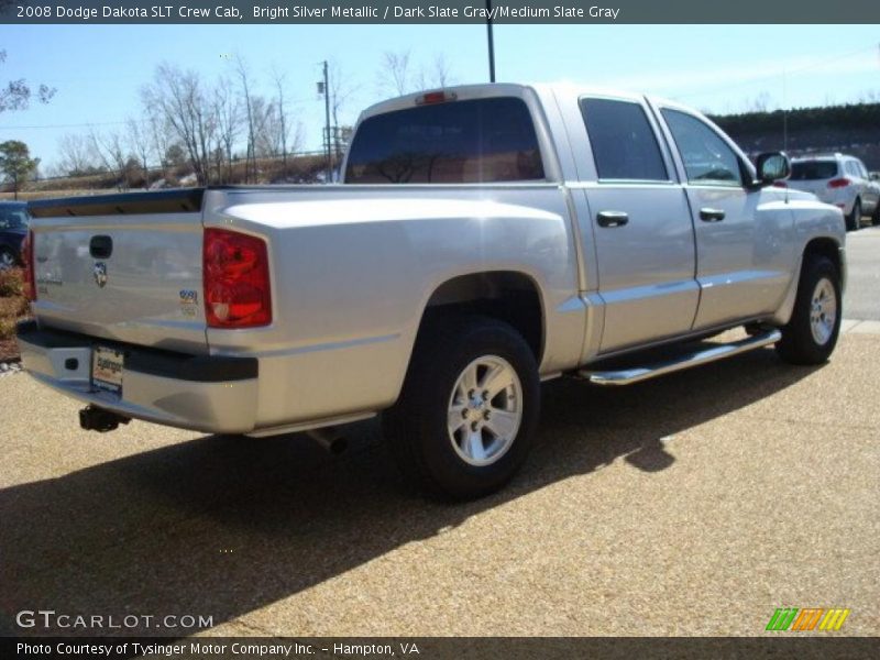 Bright Silver Metallic / Dark Slate Gray/Medium Slate Gray 2008 Dodge Dakota SLT Crew Cab