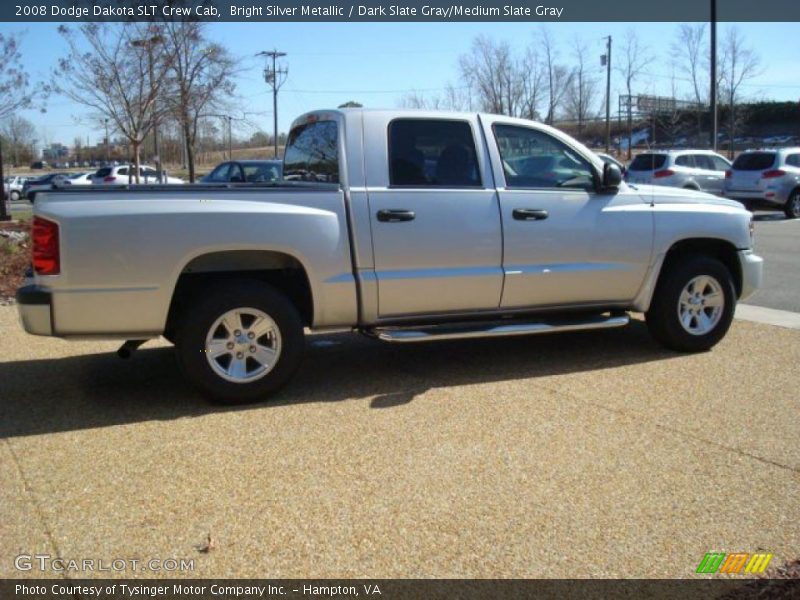 Bright Silver Metallic / Dark Slate Gray/Medium Slate Gray 2008 Dodge Dakota SLT Crew Cab