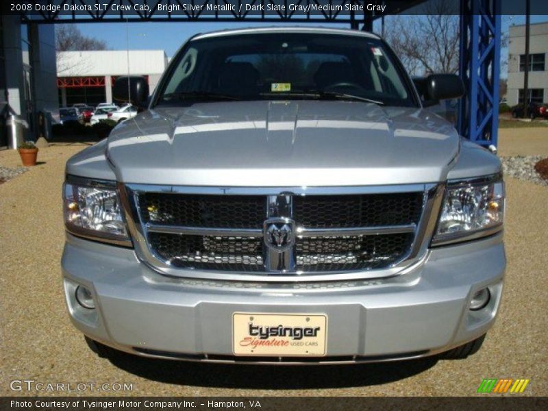 Bright Silver Metallic / Dark Slate Gray/Medium Slate Gray 2008 Dodge Dakota SLT Crew Cab