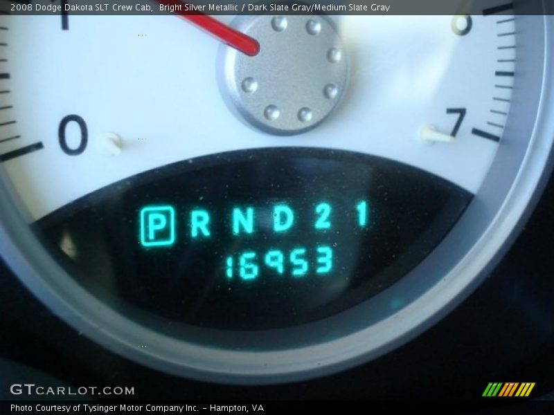 Bright Silver Metallic / Dark Slate Gray/Medium Slate Gray 2008 Dodge Dakota SLT Crew Cab