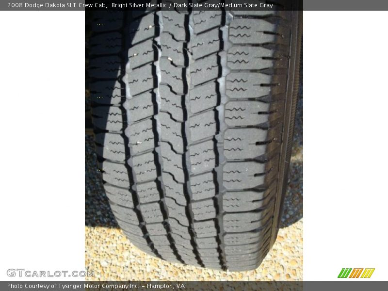 Bright Silver Metallic / Dark Slate Gray/Medium Slate Gray 2008 Dodge Dakota SLT Crew Cab