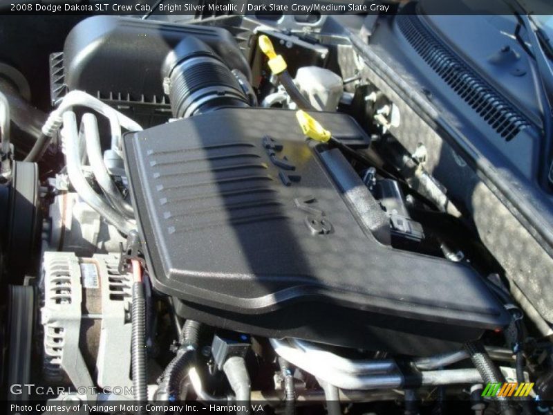 Bright Silver Metallic / Dark Slate Gray/Medium Slate Gray 2008 Dodge Dakota SLT Crew Cab