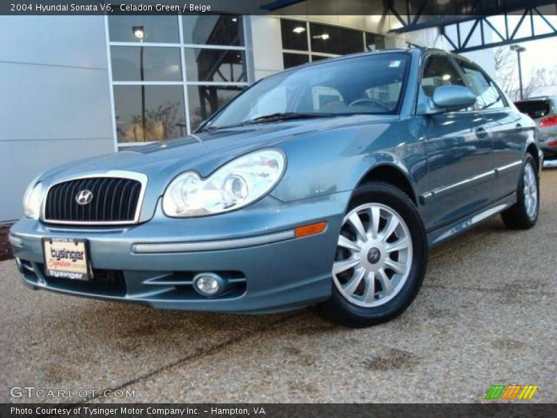 Celadon Green / Beige 2004 Hyundai Sonata V6