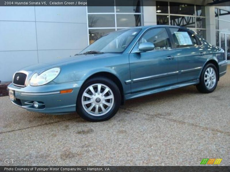 Celadon Green / Beige 2004 Hyundai Sonata V6