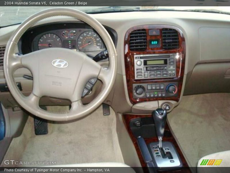 Celadon Green / Beige 2004 Hyundai Sonata V6