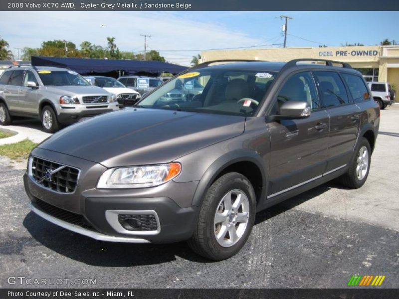 Oyster Grey Metallic / Sandstone Beige 2008 Volvo XC70 AWD