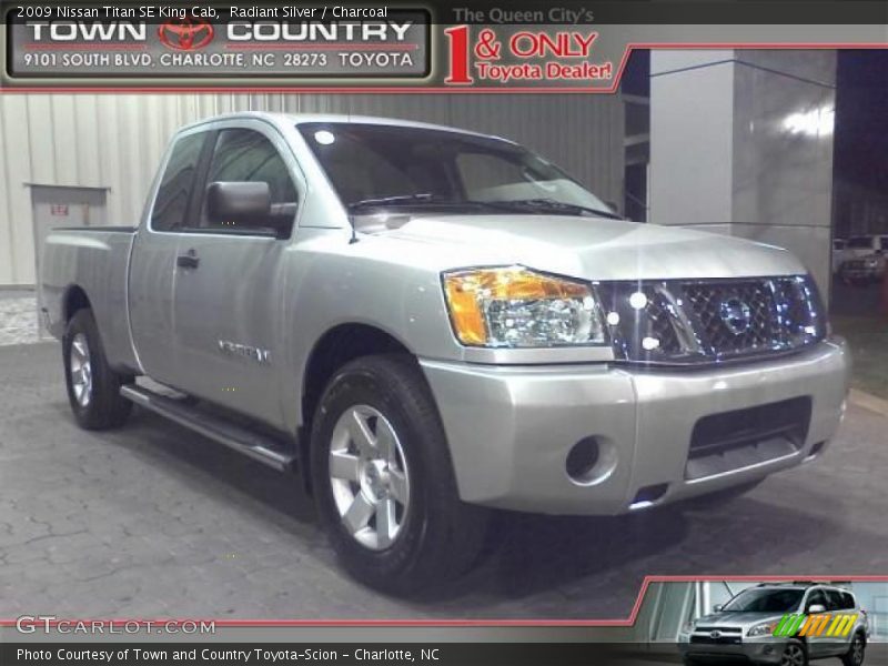 Radiant Silver / Charcoal 2009 Nissan Titan SE King Cab