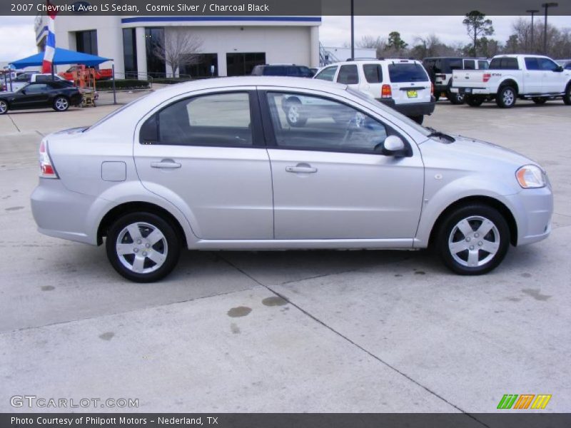 Cosmic Silver / Charcoal Black 2007 Chevrolet Aveo LS Sedan