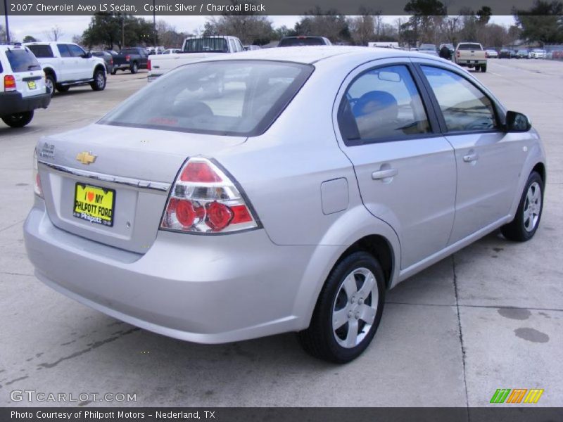 Cosmic Silver / Charcoal Black 2007 Chevrolet Aveo LS Sedan