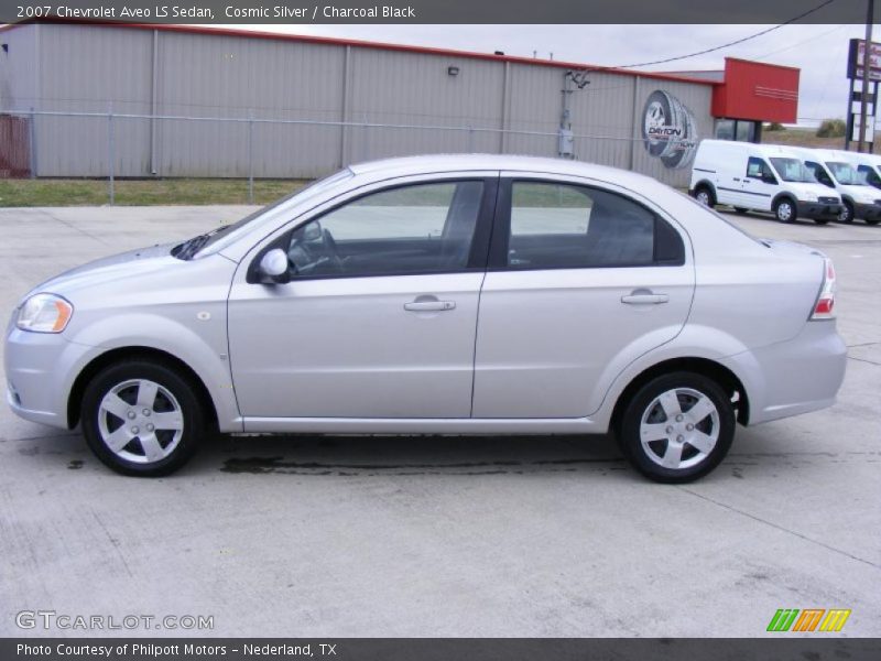 Cosmic Silver / Charcoal Black 2007 Chevrolet Aveo LS Sedan