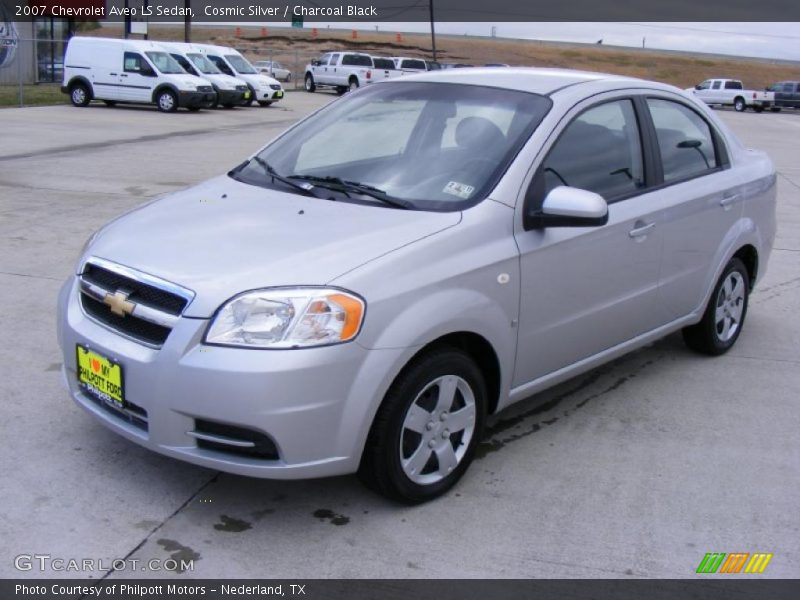 Cosmic Silver / Charcoal Black 2007 Chevrolet Aveo LS Sedan