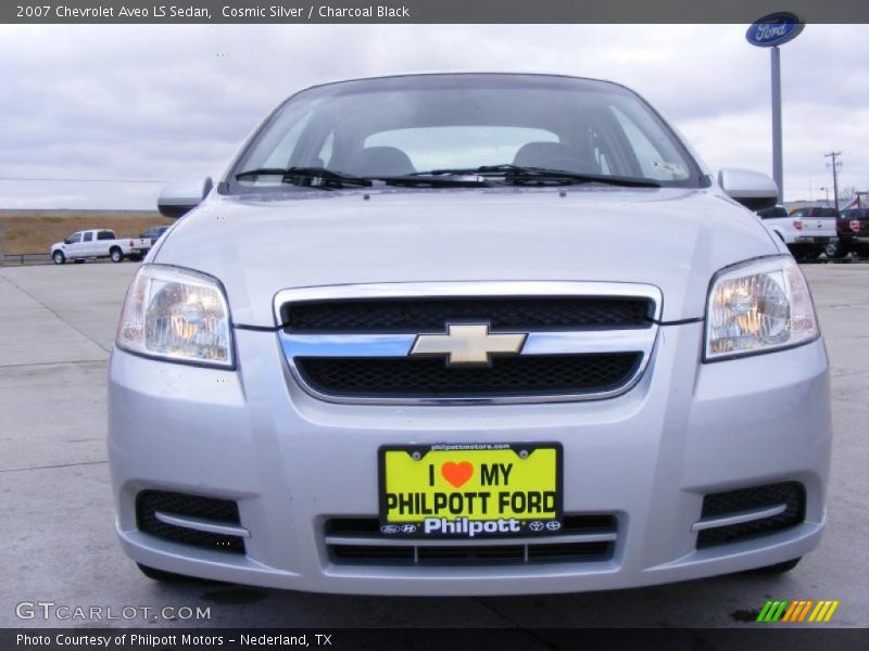 Cosmic Silver / Charcoal Black 2007 Chevrolet Aveo LS Sedan