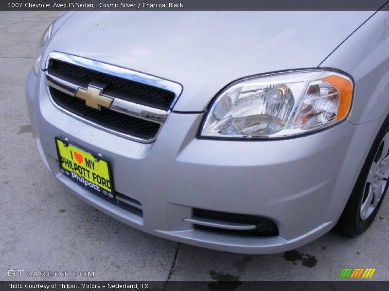 Cosmic Silver / Charcoal Black 2007 Chevrolet Aveo LS Sedan