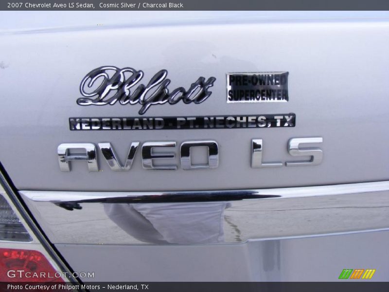 Cosmic Silver / Charcoal Black 2007 Chevrolet Aveo LS Sedan