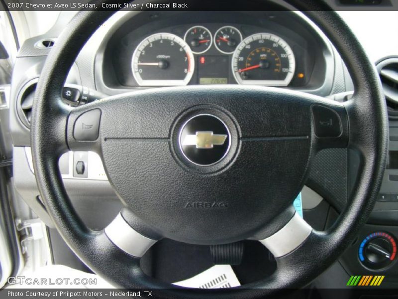 Cosmic Silver / Charcoal Black 2007 Chevrolet Aveo LS Sedan