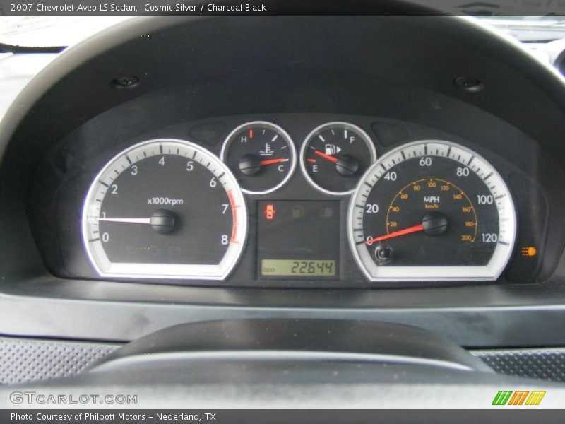 Cosmic Silver / Charcoal Black 2007 Chevrolet Aveo LS Sedan