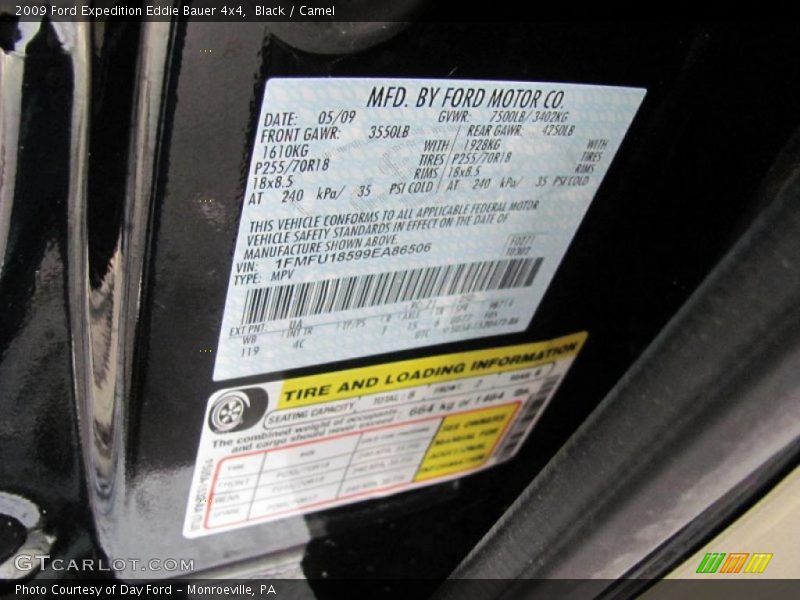 Black / Camel 2009 Ford Expedition Eddie Bauer 4x4