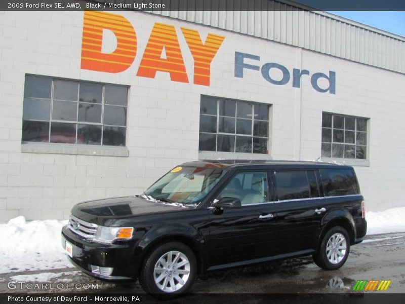 Black / Medium Light Stone 2009 Ford Flex SEL AWD