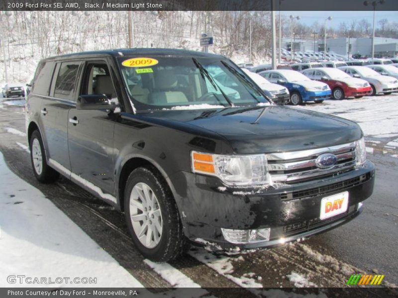 Black / Medium Light Stone 2009 Ford Flex SEL AWD