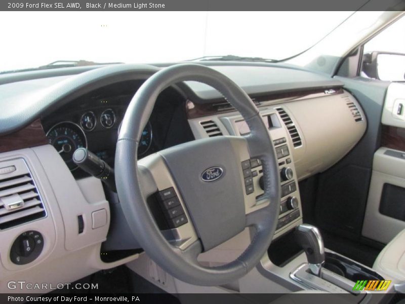Black / Medium Light Stone 2009 Ford Flex SEL AWD