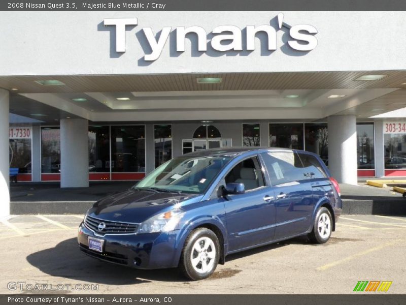Majestic Blue Metallic / Gray 2008 Nissan Quest 3.5