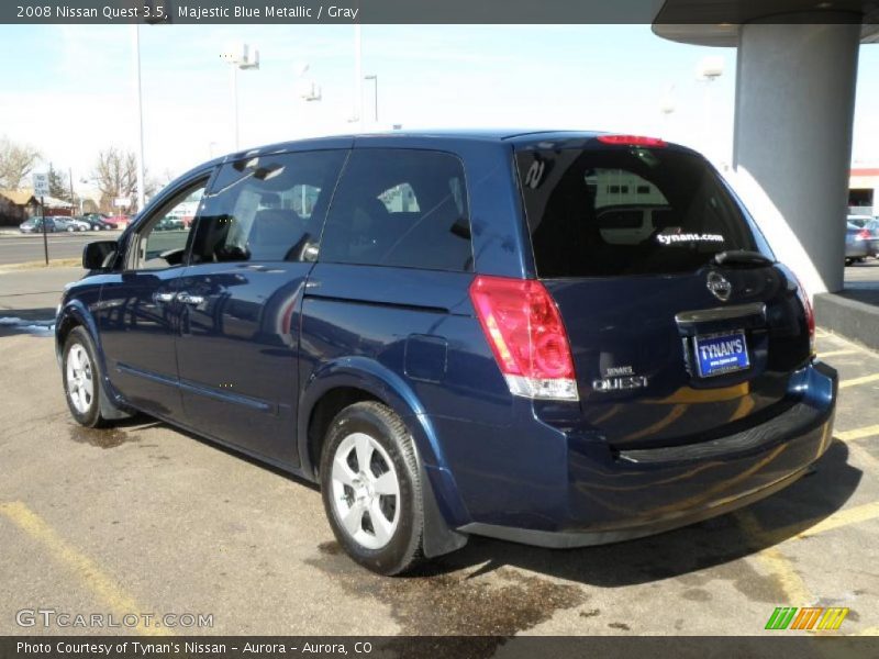 Majestic Blue Metallic / Gray 2008 Nissan Quest 3.5