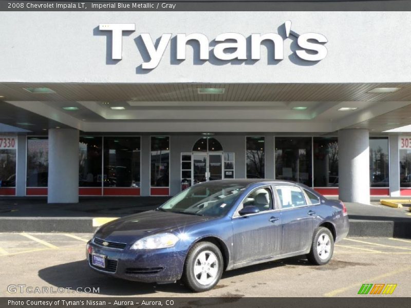 Imperial Blue Metallic / Gray 2008 Chevrolet Impala LT