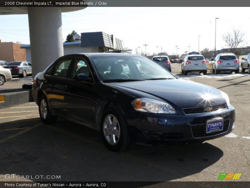 Imperial Blue Metallic / Gray 2008 Chevrolet Impala LT
