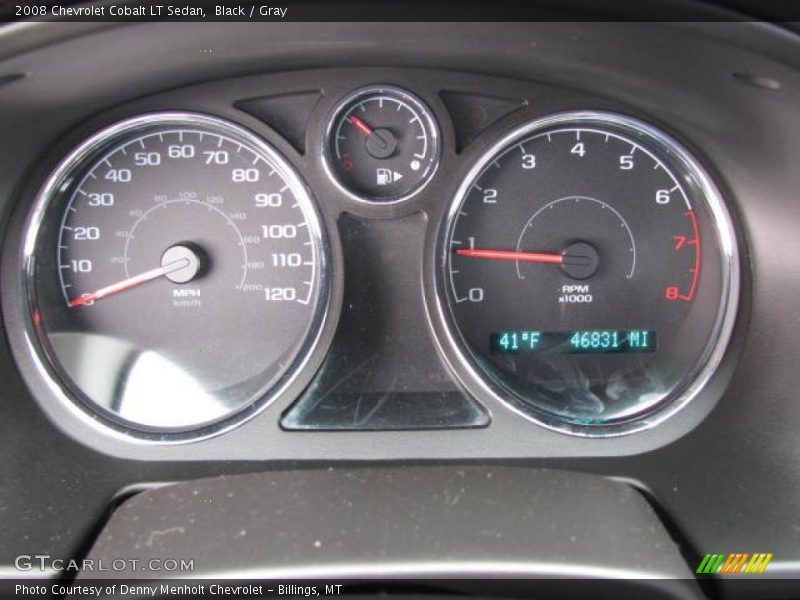 Black / Gray 2008 Chevrolet Cobalt LT Sedan