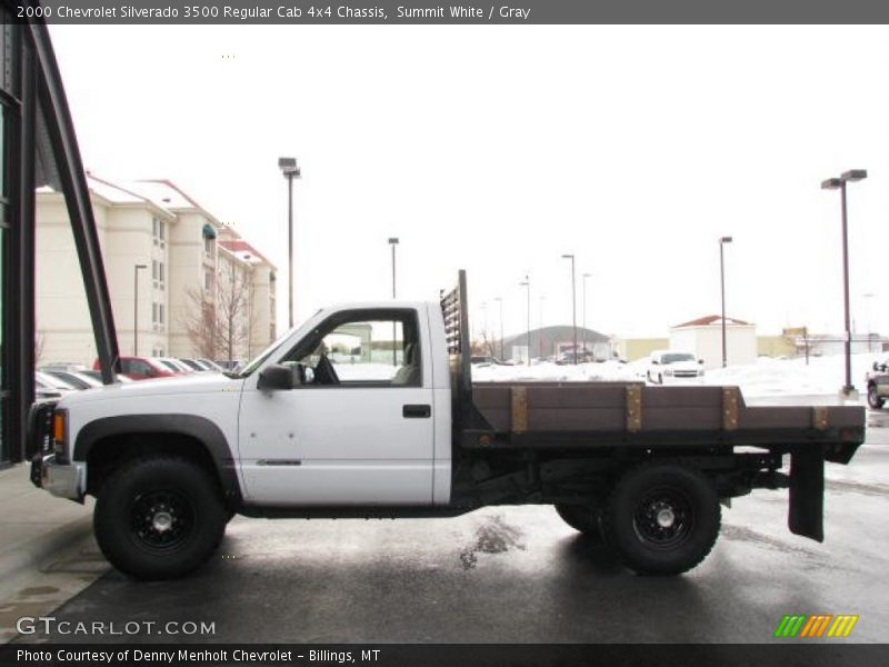 Summit White / Gray 2000 Chevrolet Silverado 3500 Regular Cab 4x4 Chassis