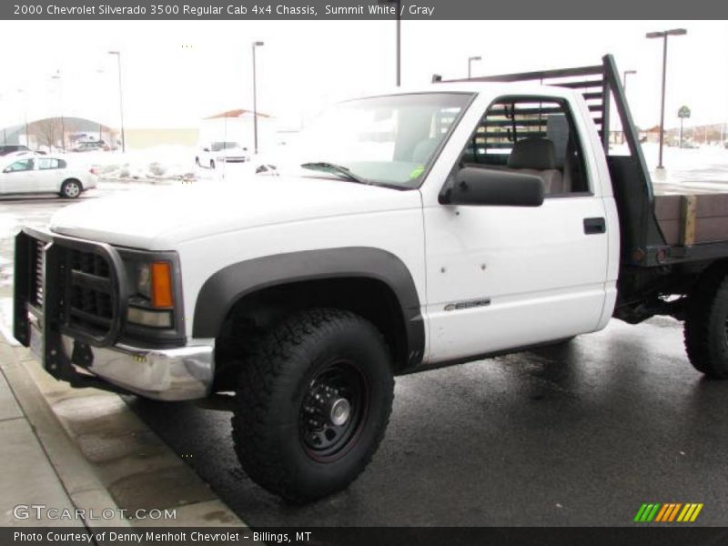 Summit White / Gray 2000 Chevrolet Silverado 3500 Regular Cab 4x4 Chassis
