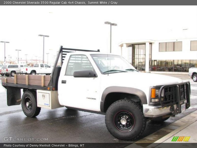 Summit White / Gray 2000 Chevrolet Silverado 3500 Regular Cab 4x4 Chassis