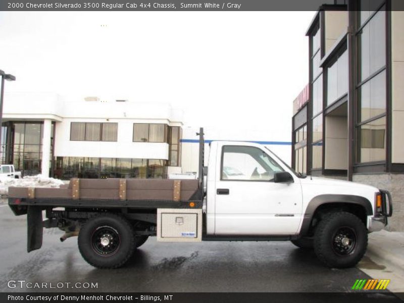 Summit White / Gray 2000 Chevrolet Silverado 3500 Regular Cab 4x4 Chassis