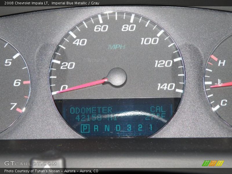 Imperial Blue Metallic / Gray 2008 Chevrolet Impala LT