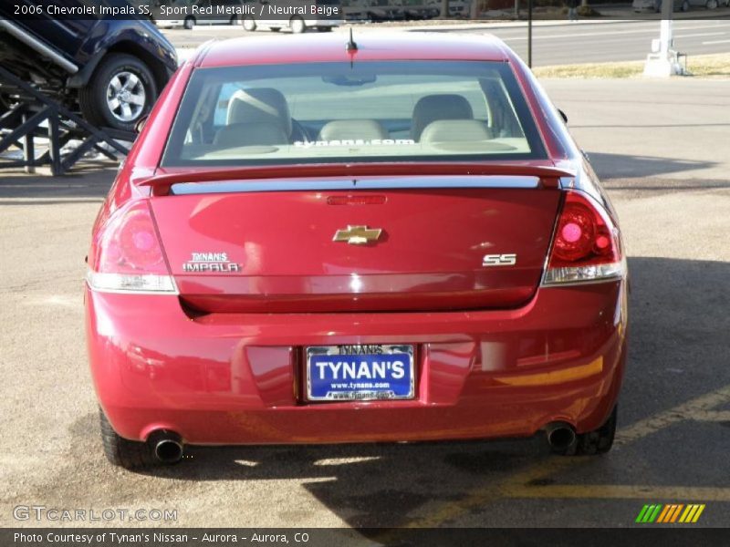 Sport Red Metallic / Neutral Beige 2006 Chevrolet Impala SS