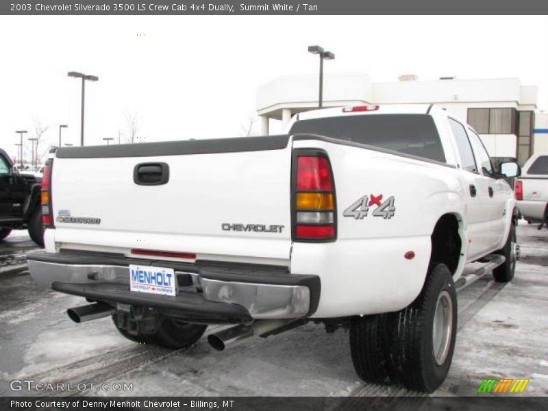 Summit White / Tan 2003 Chevrolet Silverado 3500 LS Crew Cab 4x4 Dually